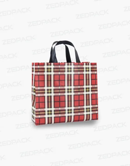 Checked loop handle bag