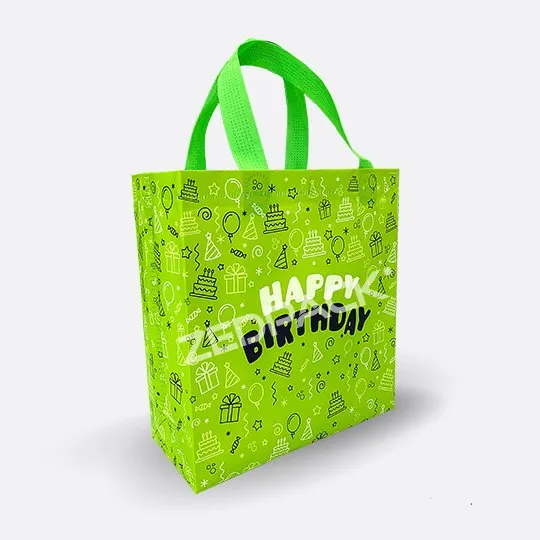Happy Birthday laminated bag